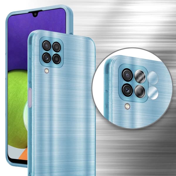 Samsung Galaxy A22 4G Suojakuori Suojakotelo joustavasta TPU-silikonista harjatulla muotoilulla