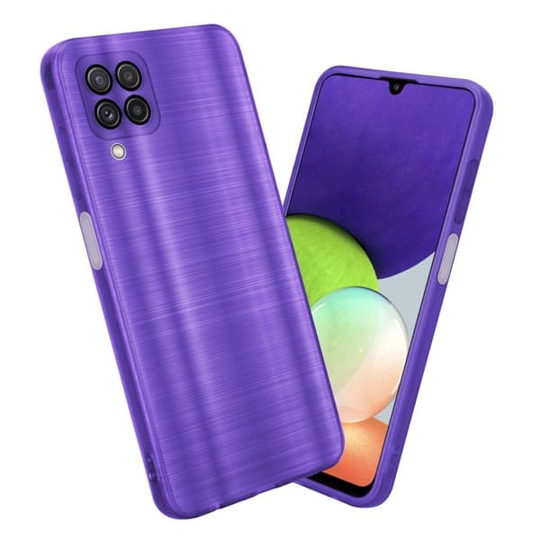 Samsung Galaxy A22 4G Suojakuori Suojakotelo joustavasta TPU-silikonista harjatulla muotoilulla