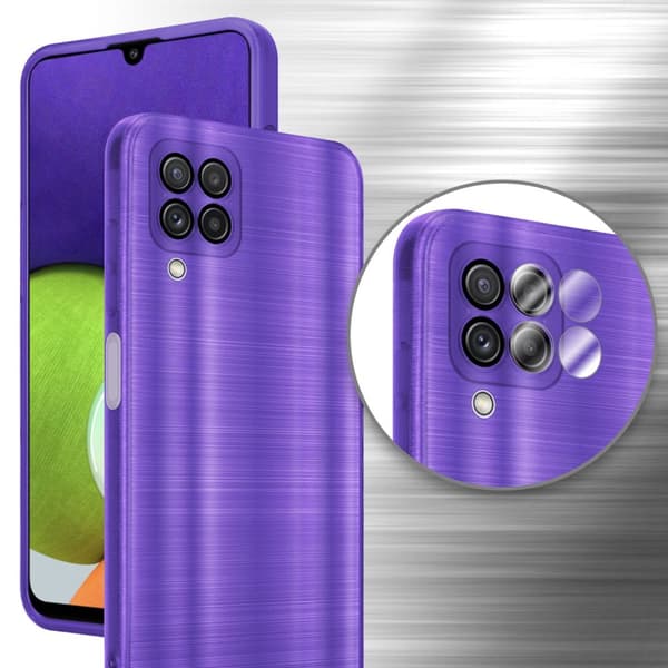 Samsung Galaxy A22 4G Suojakuori Suojakotelo joustavasta TPU-silikonista harjatulla muotoilulla