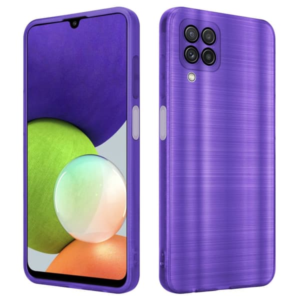 Samsung Galaxy A22 4G Suojakuori Suojakotelo joustavasta TPU-silikonista harjatulla muotoilulla