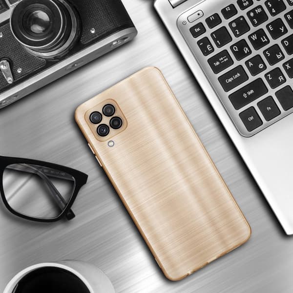 Samsung Galaxy A22 4G Suojakuori Suojakotelo joustavasta TPU-silikonista harjatulla muotoilulla