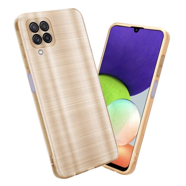 Samsung Galaxy A22 4G Suojakuori Suojakotelo joustavasta TPU-silikonista harjatulla muotoilulla