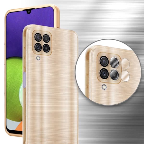Samsung Galaxy A22 4G Suojakuori Suojakotelo joustavasta TPU-silikonista harjatulla muotoilulla