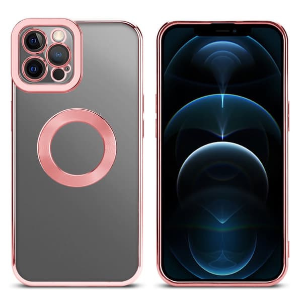 iPhone 12 PRO Suojakuori Suojakotelo joustavasta TPU-silikonista jossa on kromisovellus