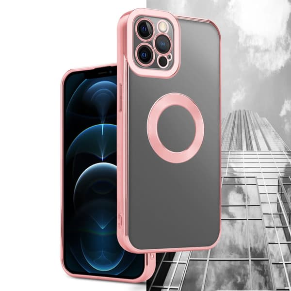 iPhone 12 PRO Suojakuori Suojakotelo joustavasta TPU-silikonista jossa on kromisovellus