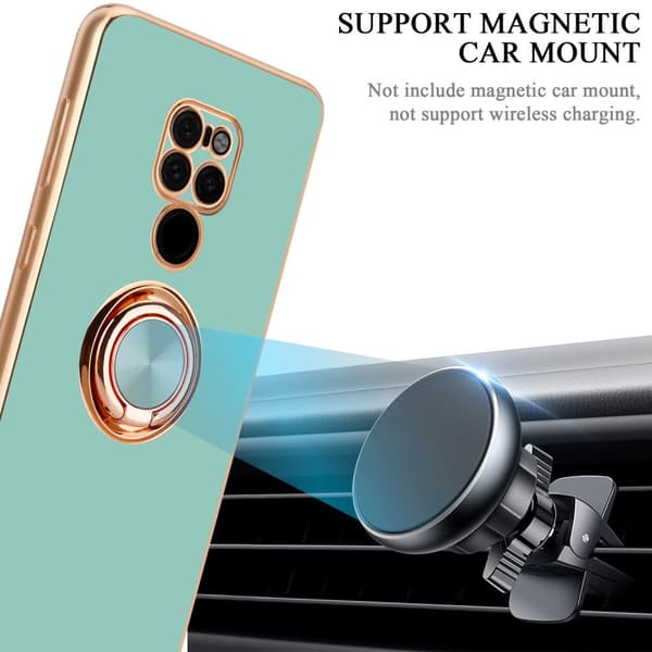 Huawei MATE 20 Suojakuori Suojakotelo valmistettu joustavasta TPU silikonista jossa on kameran suojaus ja magneettinen autoteline