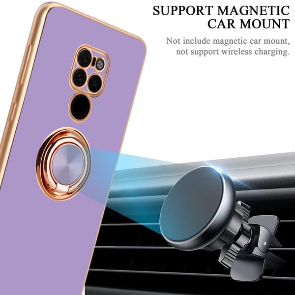 Huawei MATE 20 Suojakuori Suojakotelo valmistettu joustavasta TPU silikonista jossa on kameran suojaus ja magneettinen autoteline