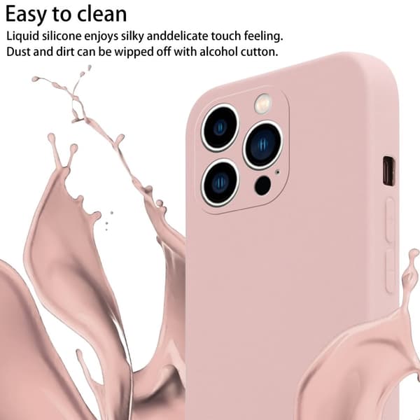 Deksel med Kedja for iPhone 14 PRO Silikonbeskyttelsesetui med lengdejusterbar ledningsstropp