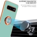 Miniatyrbild 7 av 7: Samsung Galaxy S10 PLUS Skal Fodral med ring av flexibel TPU-silikon, med kameraskydd och magnetisk bilhållare