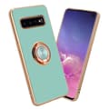 Miniatyrbilde 1 av 11: Deksel til Samsung Galaxy S10 PLUS med ring Etui av fleksibel TPU-silikon, med kamerabeskyttelse magnetisk bilholder