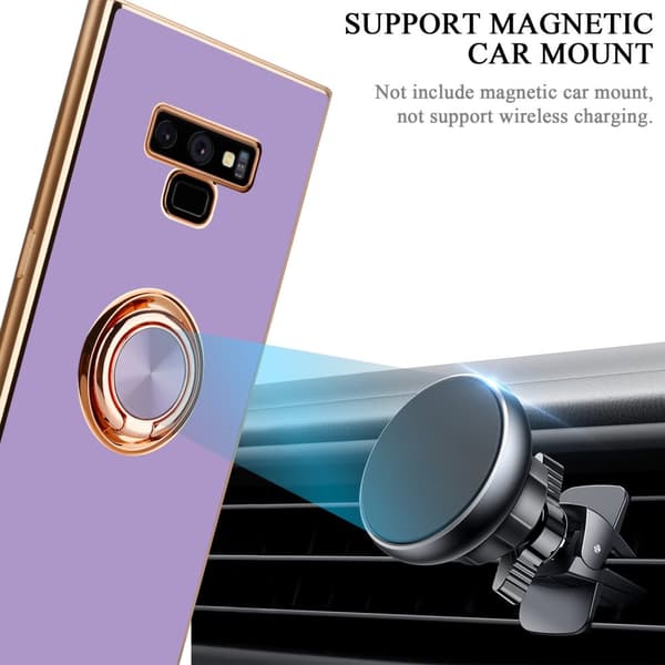 Samsung Galaxy NOTE 9 Suojakuori Suojakotelo valmistettu joustavasta TPU silikonista jossa on kameran suojaus ja magneettinen autoteline