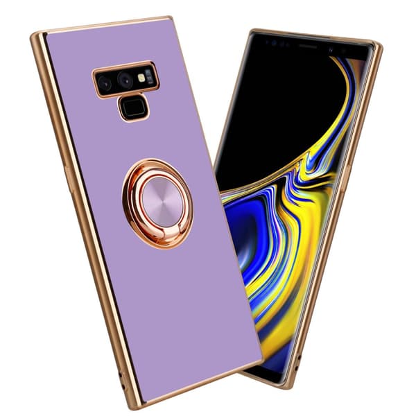 Samsung Galaxy NOTE 9 Skal Fodral med ring av flexibel TPU-silikon, med kameraskydd och magnetisk bilhållare