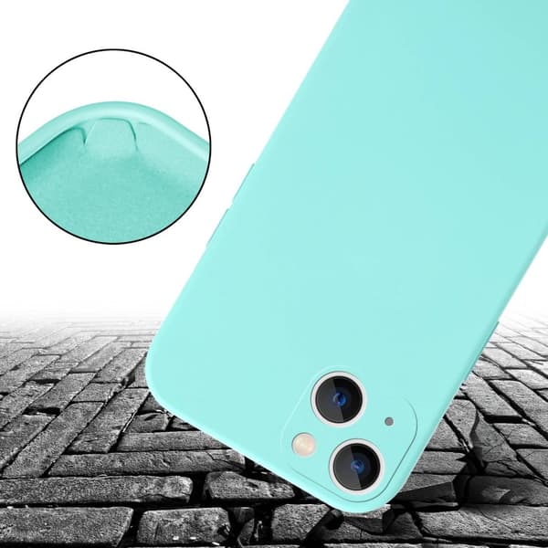 Deksel med Kedja for iPhone 14 PLUS Silikonbeskyttelsesetui med lengdejusterbar ledningsstropp