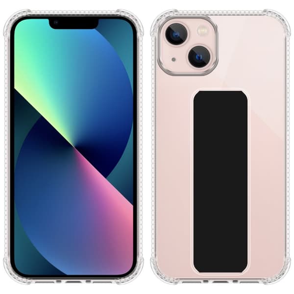 iPhone 13 Skal Fodral Mobilskydd Skyddsfodral Case Cover av flexibelt TPU-silikon med hållare och stativfunktion