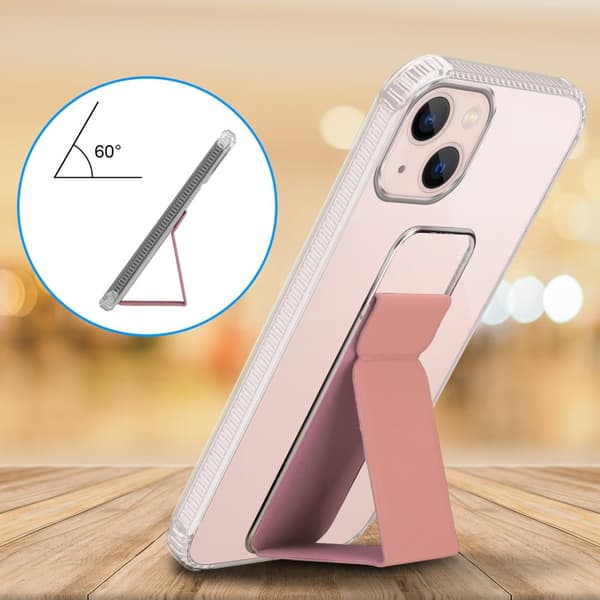 Deksel til iPhone 13 Beskyttelsesdeksel av fleksibelt TPU-silikon med holder og stativfunksjon