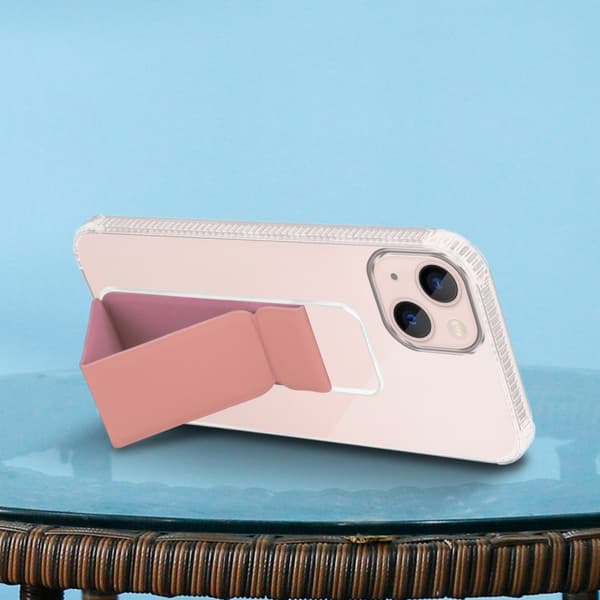 Deksel til iPhone 13 Beskyttelsesdeksel av fleksibelt TPU-silikon med holder og stativfunksjon