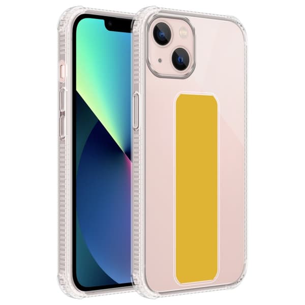 Deksel til iPhone 13 Beskyttelsesdeksel av fleksibelt TPU-silikon med holder og stativfunksjon
