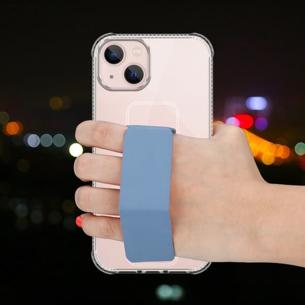 Deksel til iPhone 13 Beskyttelsesdeksel av fleksibelt TPU-silikon med holder og stativfunksjon