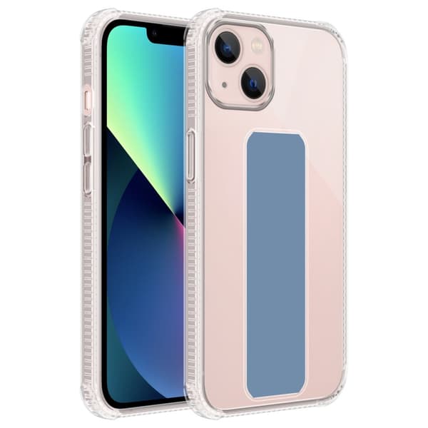 Deksel til iPhone 13 Beskyttelsesdeksel av fleksibelt TPU-silikon med holder og stativfunksjon