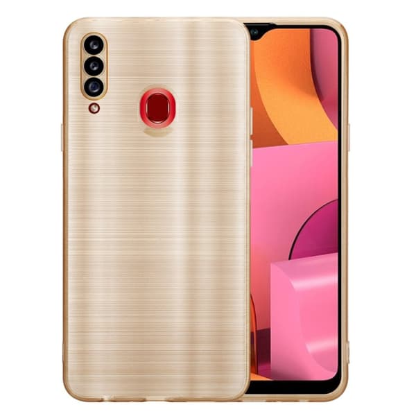 Samsung Galaxy A20s Suojakuori Suojakotelo joustavasta TPU-silikonista harjatulla muotoilulla