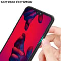 Miniatyrbild 5 av 7: Huawei P20 PRO / P20 PLUS Skal Fodral Case Cover Randigt utseende i TPU-silikon och baksida i härdat glas Skyddsfodral