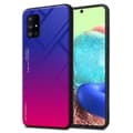 Pikkukuva 1 / 7: Samsung Galaxy A71 5G Suojakuori Suojakotelo Kaksivärinen joka on valmistettu TPU-silikonista ja jonka takaosa on valmistettu karkaistusta lasista