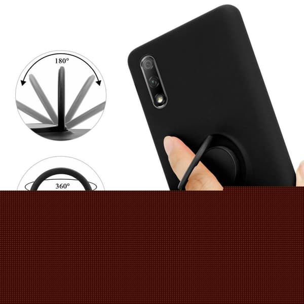 Honor 9X Suojakotelo Suojakuori joustavasta TPU-silikonista jossa on rengas