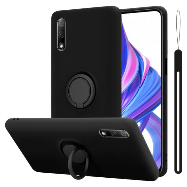 Honor 9X Suojakotelo Suojakuori joustavasta TPU-silikonista jossa on rengas