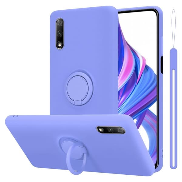 Honor 9X Skal Fodral Mobilskydd av flexibelt TPU-silikon med ring Skyddsfodral Case Cover
