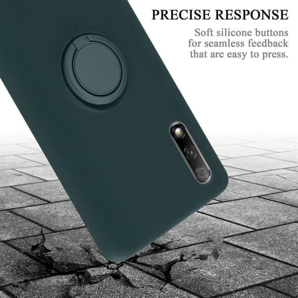 Honor 9X Skal Fodral Mobilskydd av flexibelt TPU-silikon med ring Skyddsfodral Case Cover