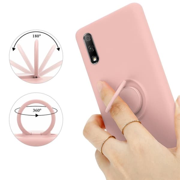 Honor 9X Suojakotelo Suojakuori joustavasta TPU-silikonista jossa on rengas