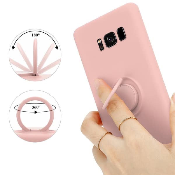 Samsung Galaxy S8 PLUS Suojakotelo Suojakuori joustavasta TPU-silikonista jossa on rengas