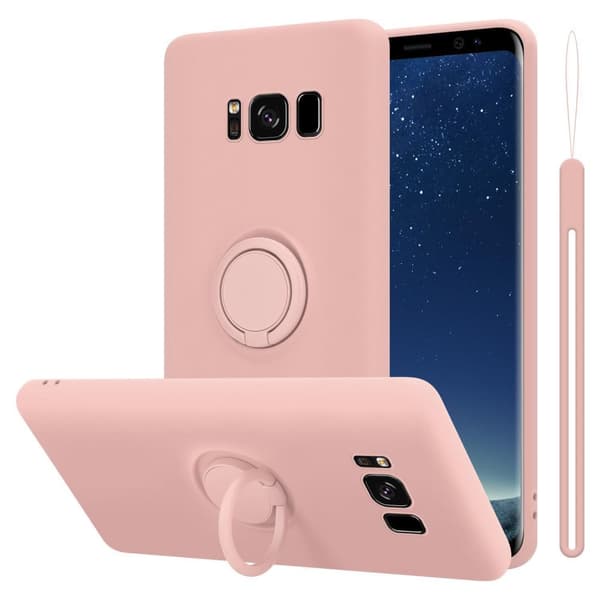 Silikondeksel til Samsung Galaxy S8 PLUS Deksel av fleksibelt TPU-silikon LIQUID ROSA
