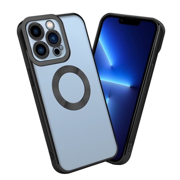 iPhone 13 PRO Cover Etui Case () Gennemsigtig - Sort