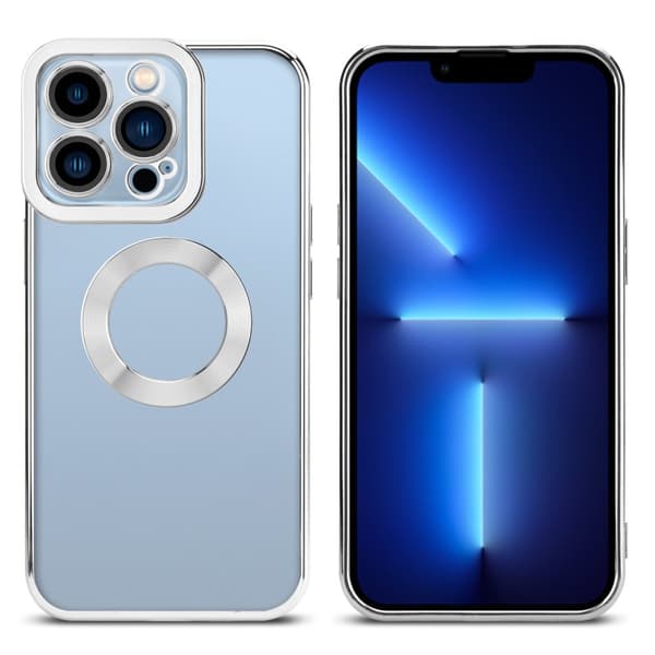 iPhone 13 PRO Suojakuori Suojakotelo joustavasta TPU-silikonista jossa on kromisovellus