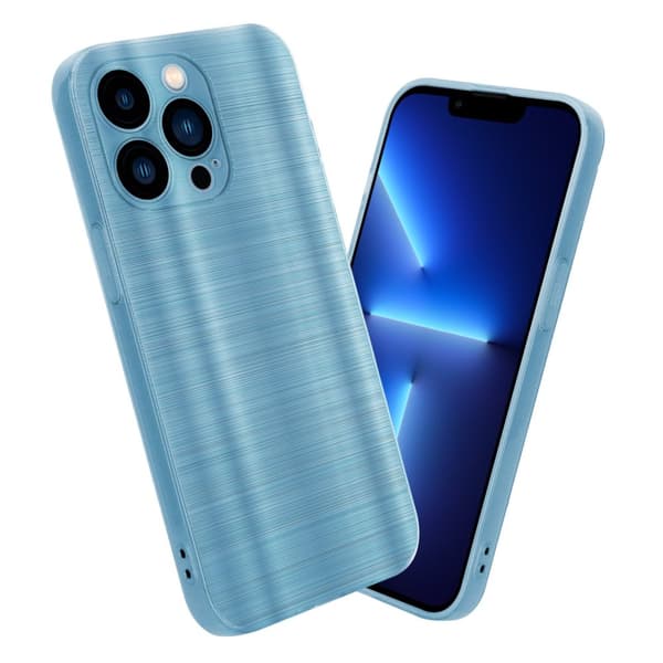 iPhone 13 PRO Skal Fodral Case Cover Mobilskydd av flexibelt TPU-silikon i borstad design