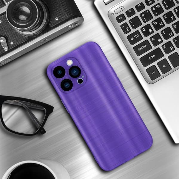 iPhone 13 PRO Skal Fodral Case Cover Mobilskydd av flexibelt TPU-silikon i borstad design