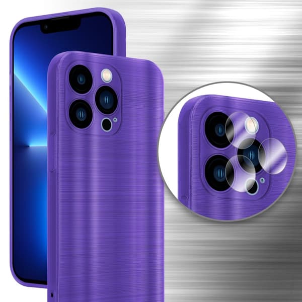 iPhone 13 PRO Skal Fodral Case Cover Mobilskydd av flexibelt TPU-silikon i borstad design
