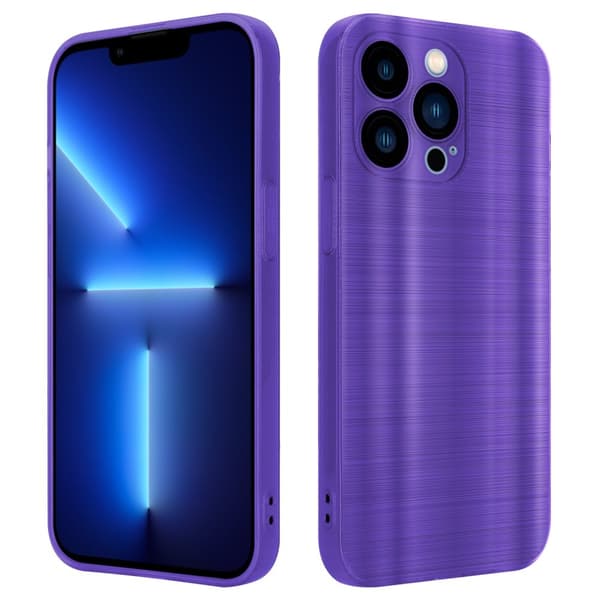 iPhone 13 PRO Skal Fodral Case Cover Mobilskydd av flexibelt TPU-silikon i borstad design