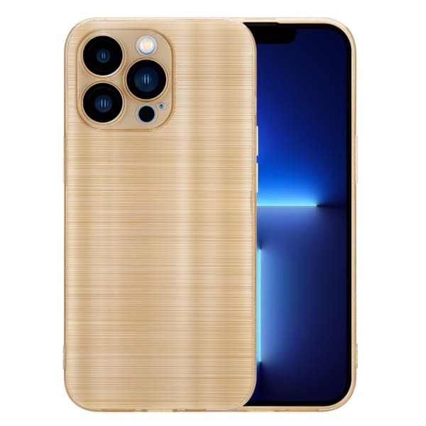Deksel til iPhone 13 PRO Beskyttelsesdeksel laget av fleksibel TPU-silikon i børstet design