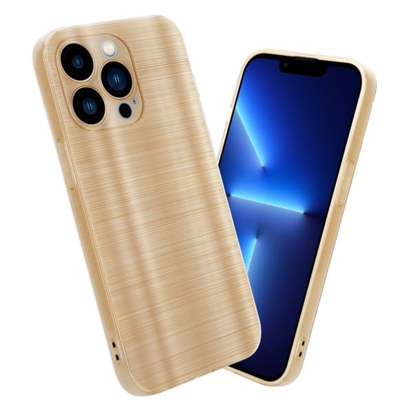Deksel til iPhone 13 PRO Beskyttelsesdeksel laget av fleksibel TPU-silikon i børstet design