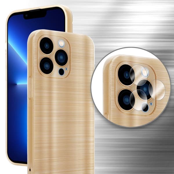 Deksel til iPhone 13 PRO Beskyttelsesdeksel laget av fleksibel TPU-silikon i børstet design