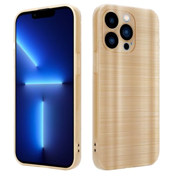 Deksel til iPhone 13 PRO Beskyttelsesdeksel laget av fleksibel TPU-silikon i børstet design