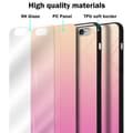 Pikkukuva 7 / 7: iPhone 6 PLUS / 6S PLUS Suojakuori Suojakotelo Kaksivärinen joka on valmistettu TPU-silikonista ja jonka takaosa on valmistettu karkaistusta lasista
