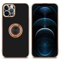 Miniatyrbilde 3 av 8: Deksel til iPhone 12 PRO MAX med ring Etui av fleksibel TPU-silikon, med kamerabeskyttelse magnetisk bilholder