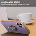 Miniatyrbilde 4 av 8: Deksel til iPhone 12 PRO MAX med ring Etui av fleksibel TPU-silikon, med kamerabeskyttelse magnetisk bilholder