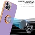 Miniatyrbilde 8 av 8: Deksel til iPhone 12 PRO MAX med ring Etui av fleksibel TPU-silikon, med kamerabeskyttelse magnetisk bilholder