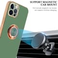 Miniatyrbilde 8 av 8: Deksel til iPhone 12 PRO MAX med ring Etui av fleksibel TPU-silikon, med kamerabeskyttelse magnetisk bilholder
