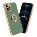 Miniatyrbilde 1 av 8: Deksel til iPhone 12 PRO MAX med ring Etui av fleksibel TPU-silikon, med kamerabeskyttelse magnetisk bilholder
