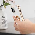 Miniatyrbilde 5 av 8: Deksel til iPhone 12 PRO MAX med ring Etui av fleksibel TPU-silikon, med kamerabeskyttelse magnetisk bilholder